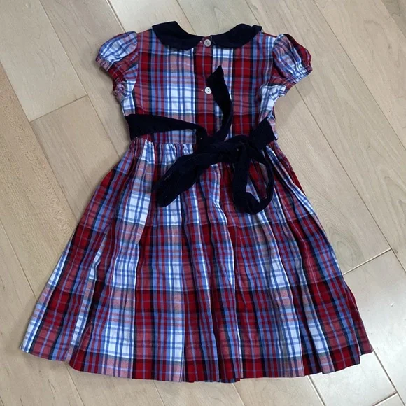 Bella Bliss girls soft cotton belted collar dress 3